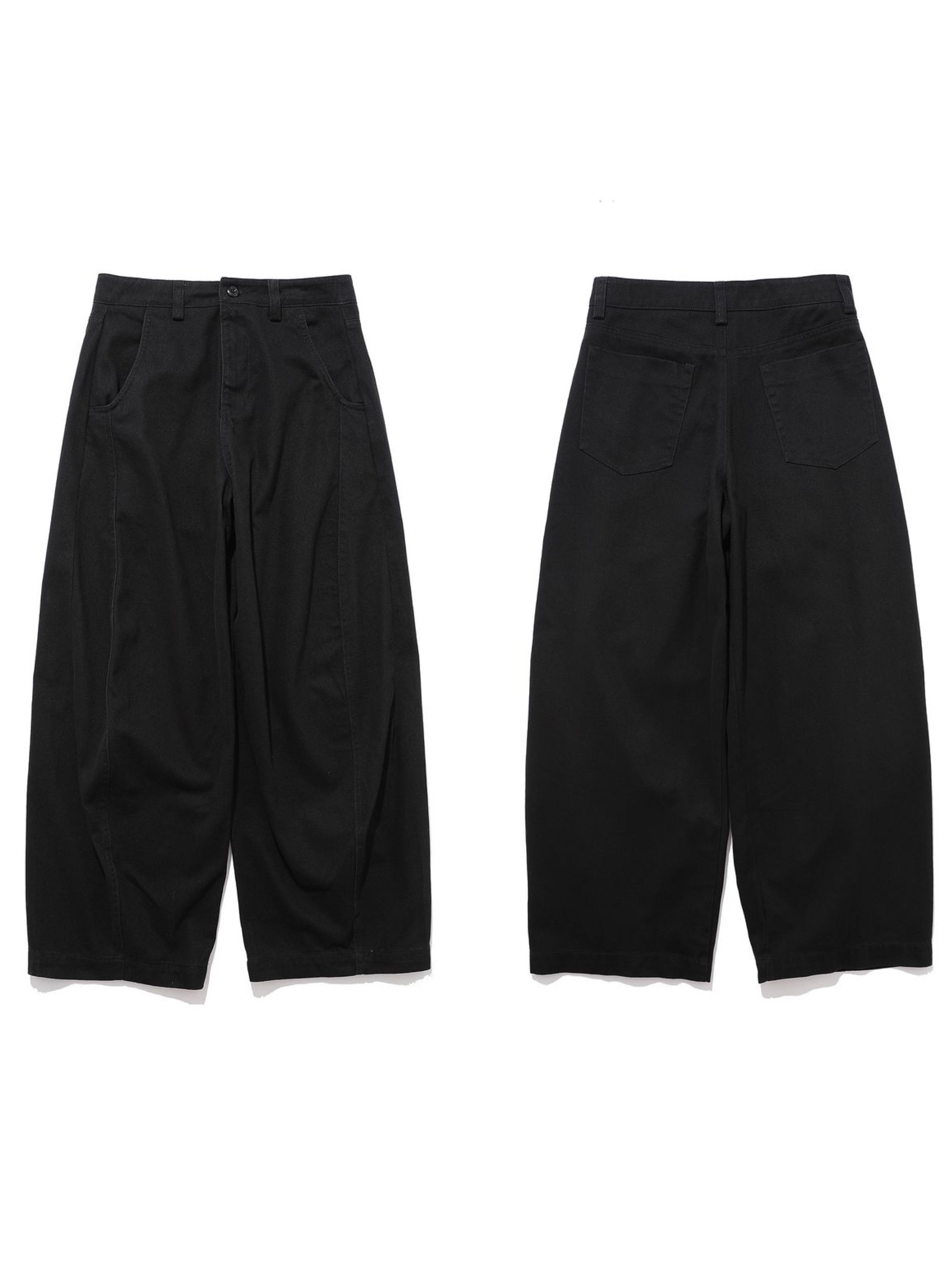 PMGO BLACK STITCHED PANTS