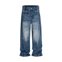 BLUE TACTICAL CARGO JEANS