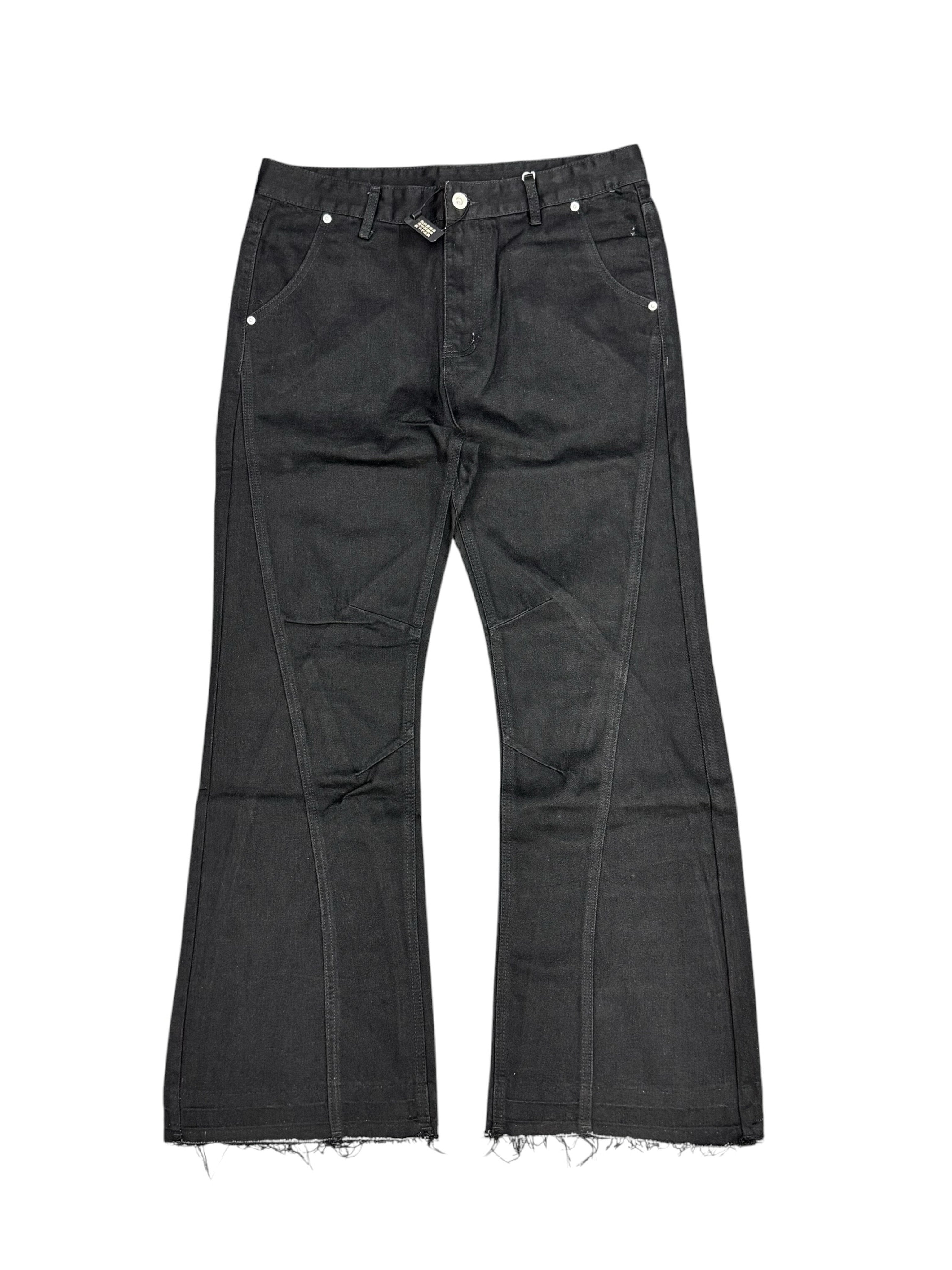 M JEANS BLACK FRAYED DENIM