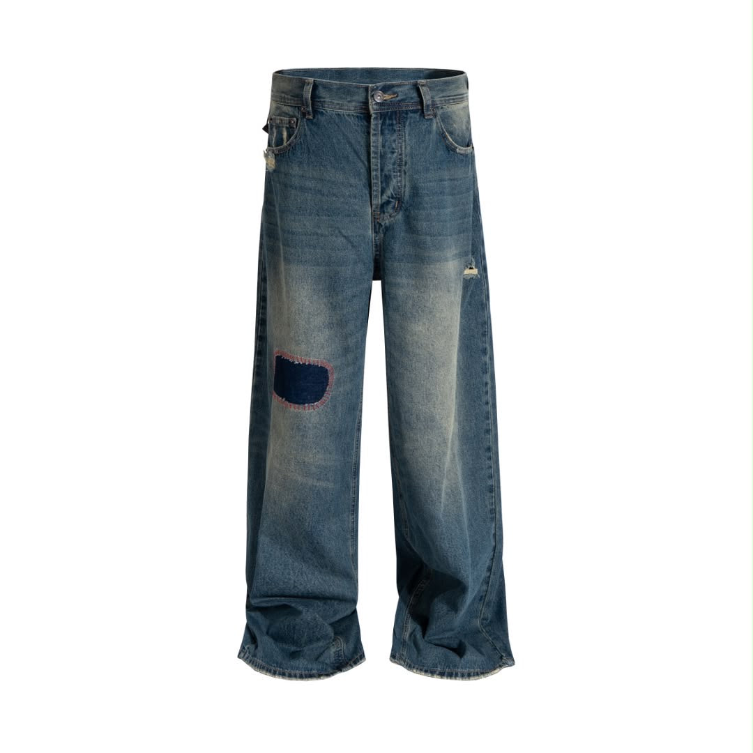BLUE PATCH WORK JEANS