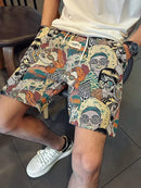 BHITE FACES WOVEN SHORTS