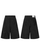 LOOSE-FIT BLACK SHORTS