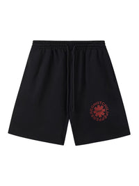 SAINT REDHOT BLACK FRAYED SHORTS