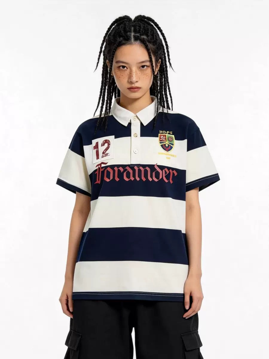 OREETA 12 FORAMDER STRIPED POLO