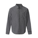 Black and white checkered shirt on a white background