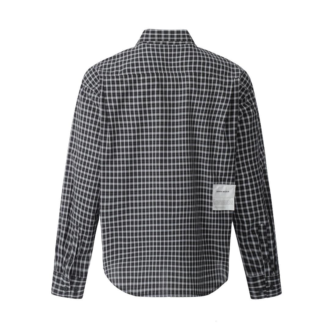 WIIKN CHECKERS BLACK AND WHITE LONGSLEEVES