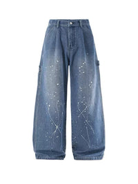 12734 WHITE SPLATTER JEANS