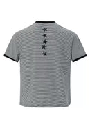 WL STRIPED BLACK GRAPHIC TEE