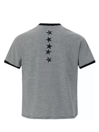 WL STRIPED BLACK GRAPHIC TEE