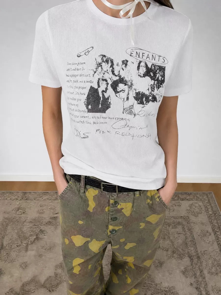 M.E ENFANTS WAFFLE TEE