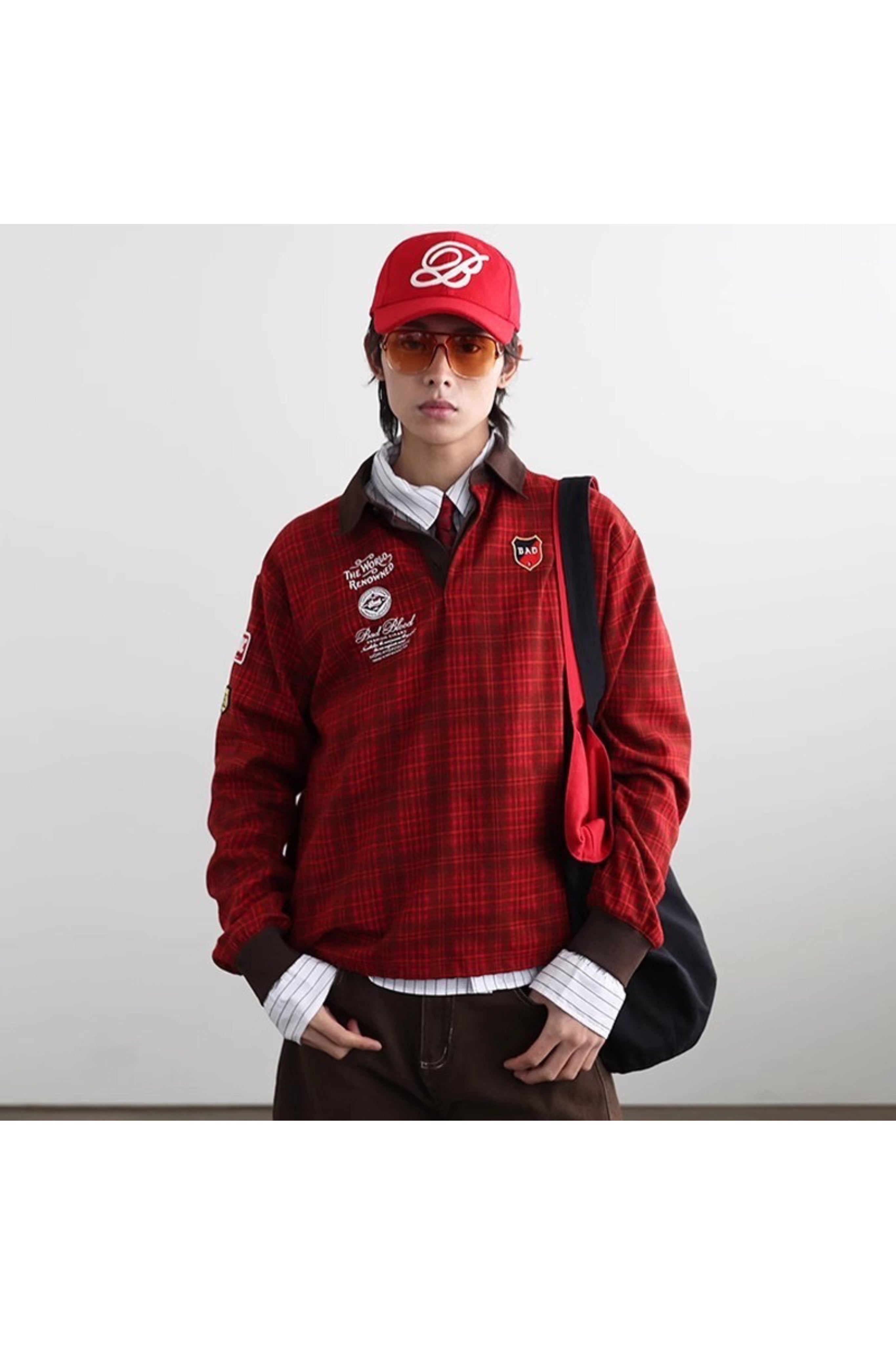 BB TWR RED & BROWN POLO SHIRT