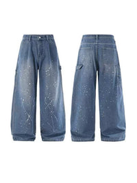 12734 WHITE SPLATTER JEANS