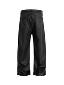 122 WAXED BLACK PANTS