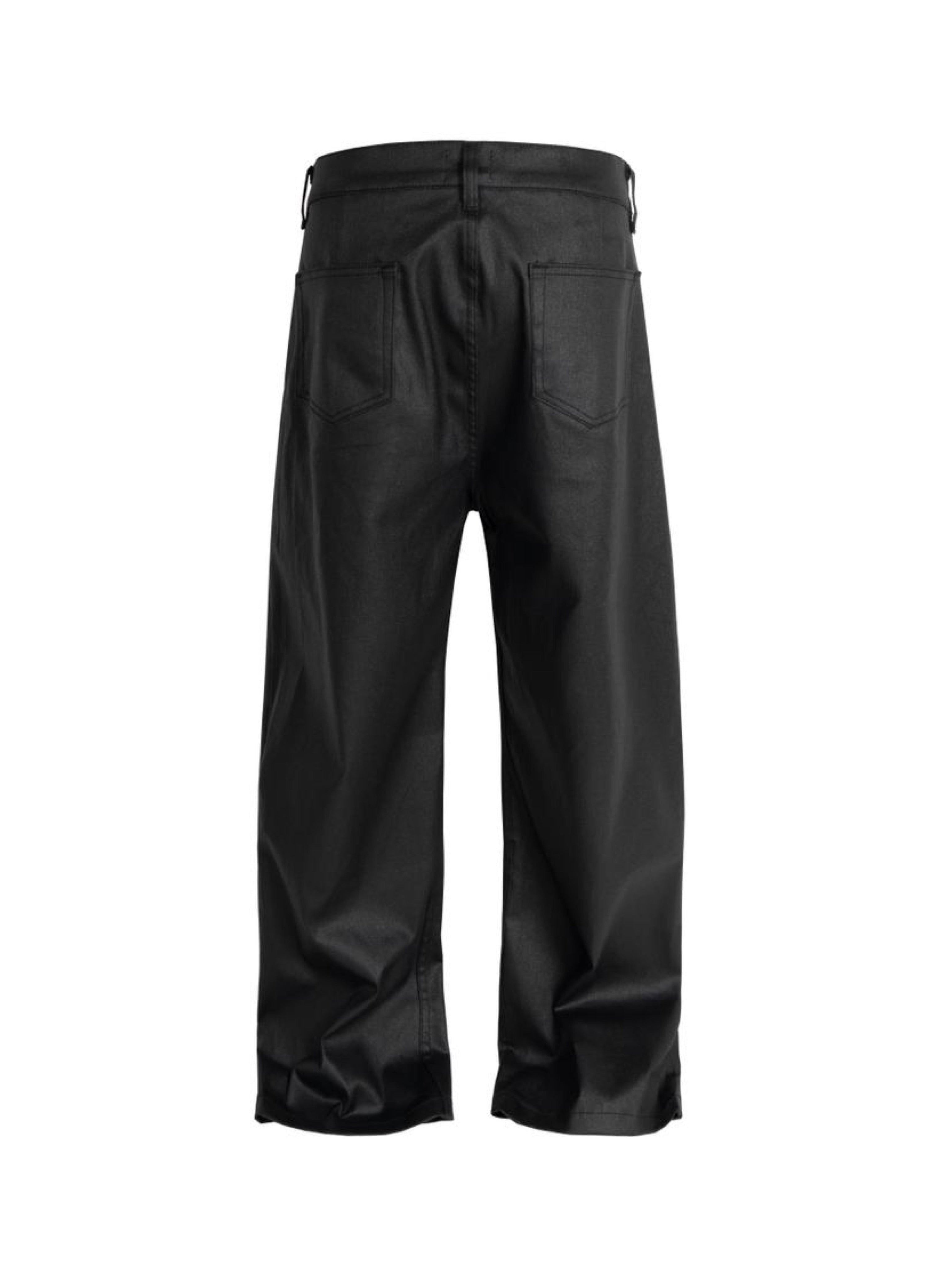 122 WAXED BLACK PANTS