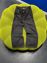 Y962 THREADED BLACK DENIM