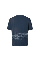 TRYTHMCLUB GRAPHIC TEXT BLUE TEE