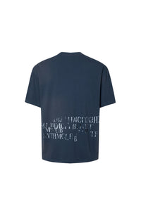 TRYTHMCLUB GRAPHIC TEXT BLUE TEE