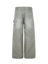 DC G6 DISTRESSED FADED GREY JEANS