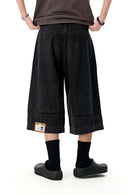POCKET DOWN BLACK SHORTS