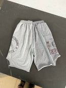 PATCHWORK GREY SHORTS