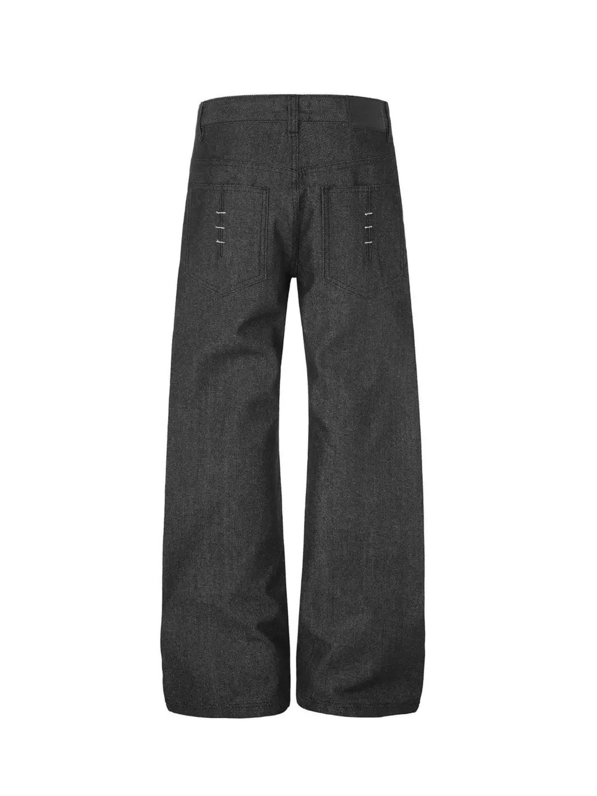 SPLIT-STITCH BLACK DENIM