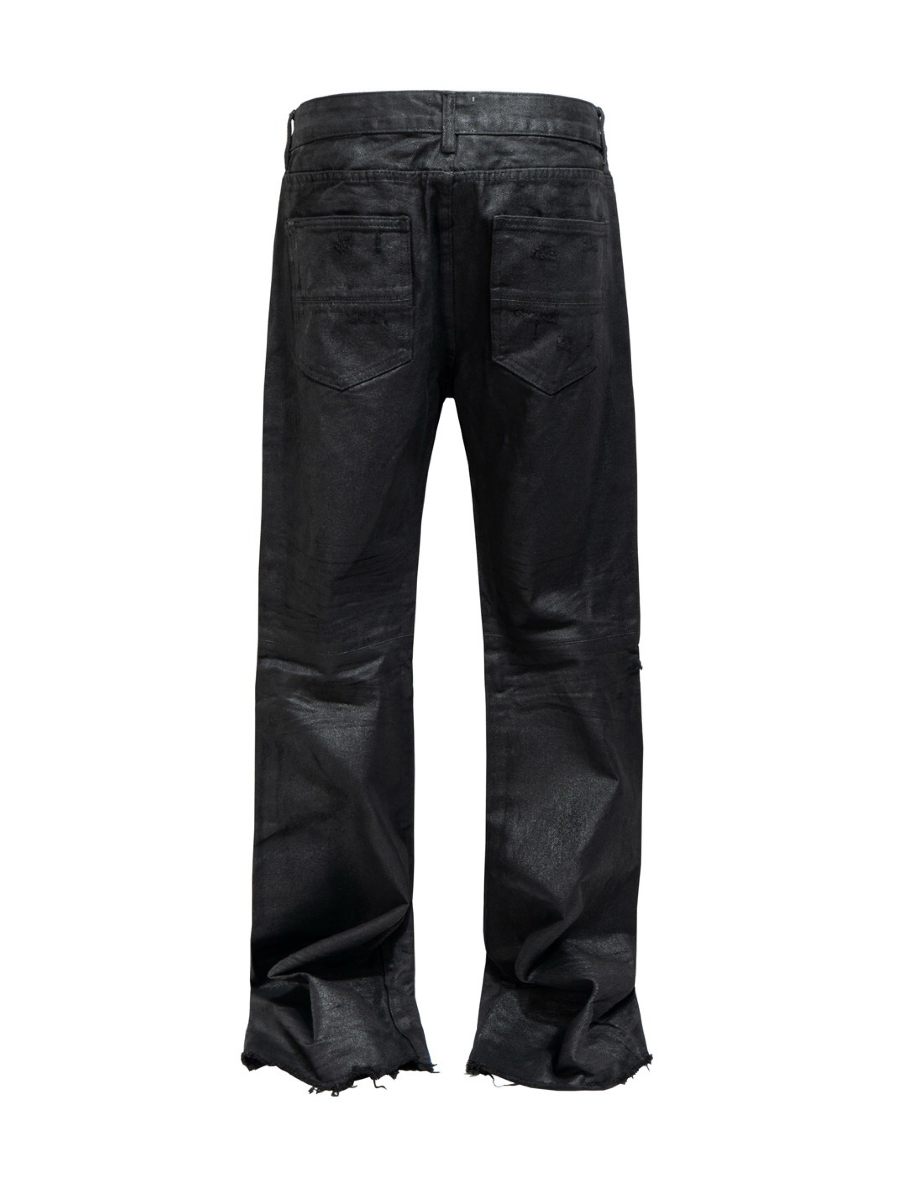BLACK BIKER JEANS