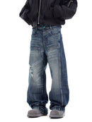 BLUE TACTICAL CARGO JEANS