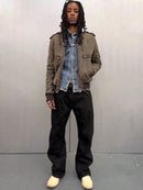 MUIKO TJ179 BLACK BUTTON PANTS
