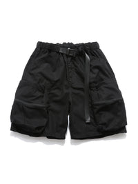 8380 BLACK UTILITY CARGO SHORTS