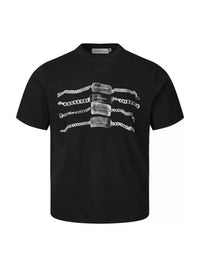 M.E. CHAIN CODE BLACK TEE