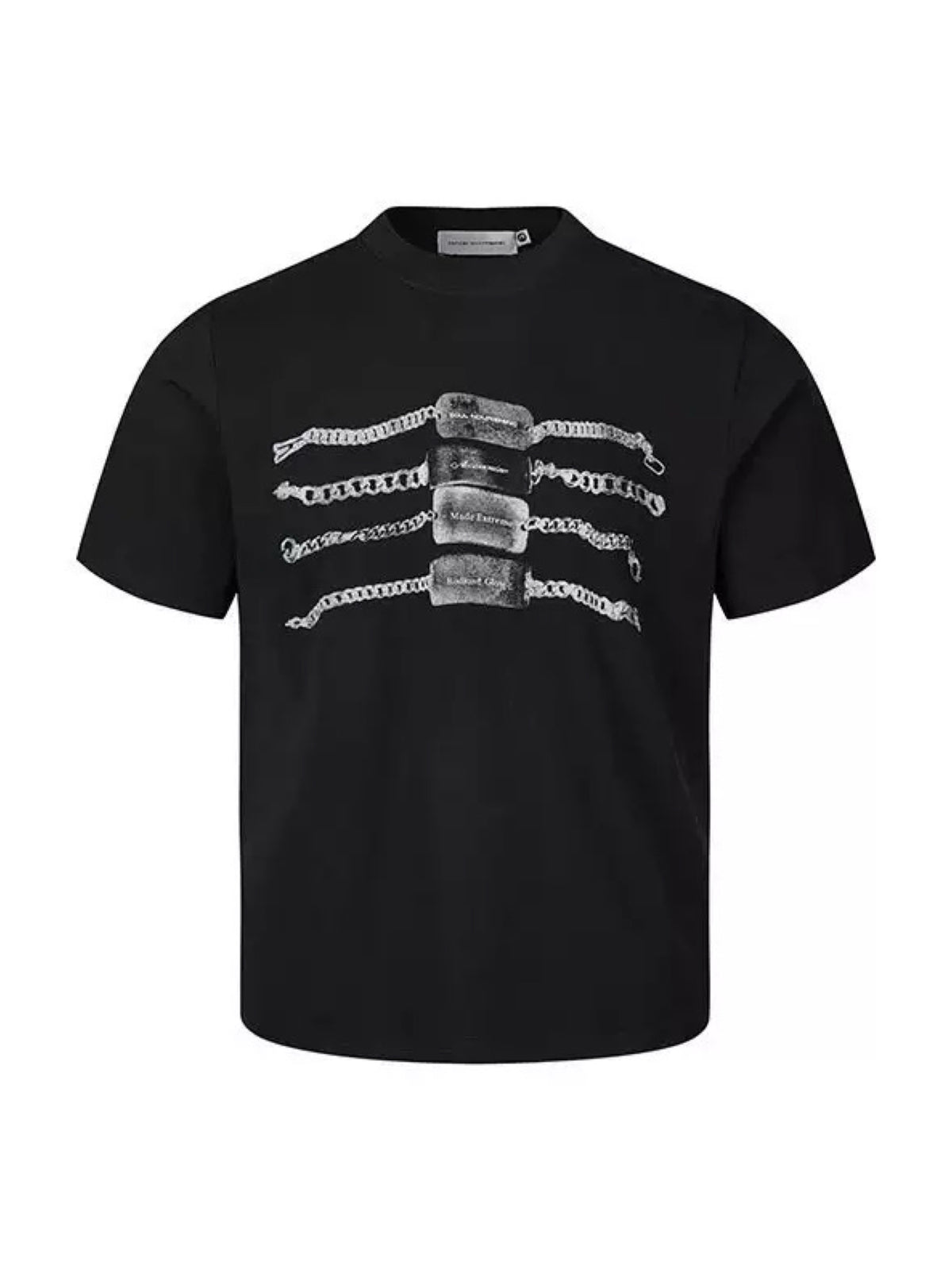 M.E. CHAIN CODE BLACK TEE