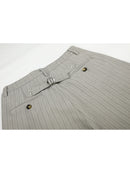 DC STRIPED GREY WIDE-LEG PANTS