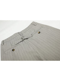 DC STRIPED GREY WIDE-LEG PANTS
