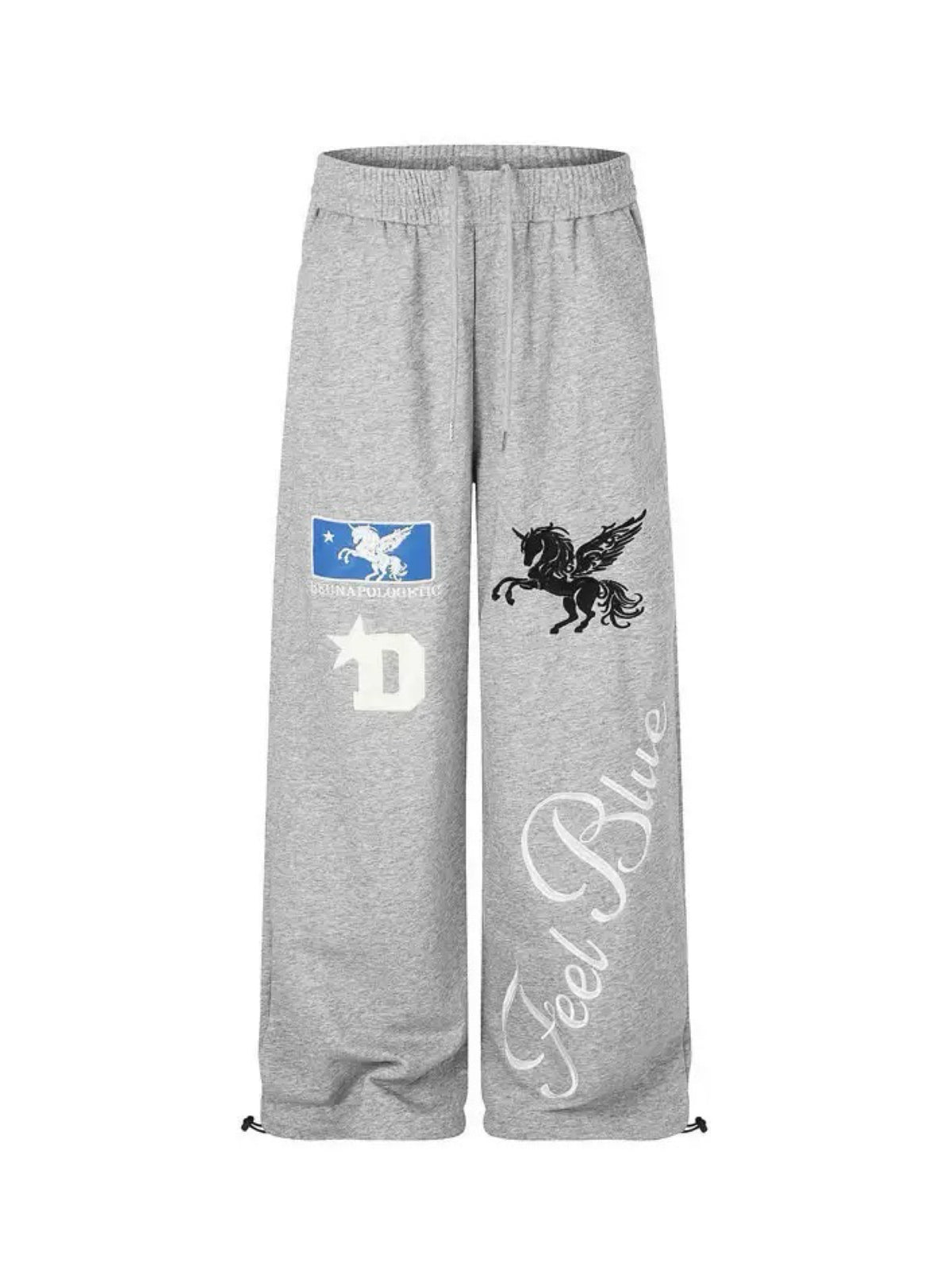 GREY EMBROIDERED JOGGERS