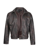 M.E LEATHER ZIP JACKET