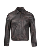 M.E LEATHER ZIP JACKET