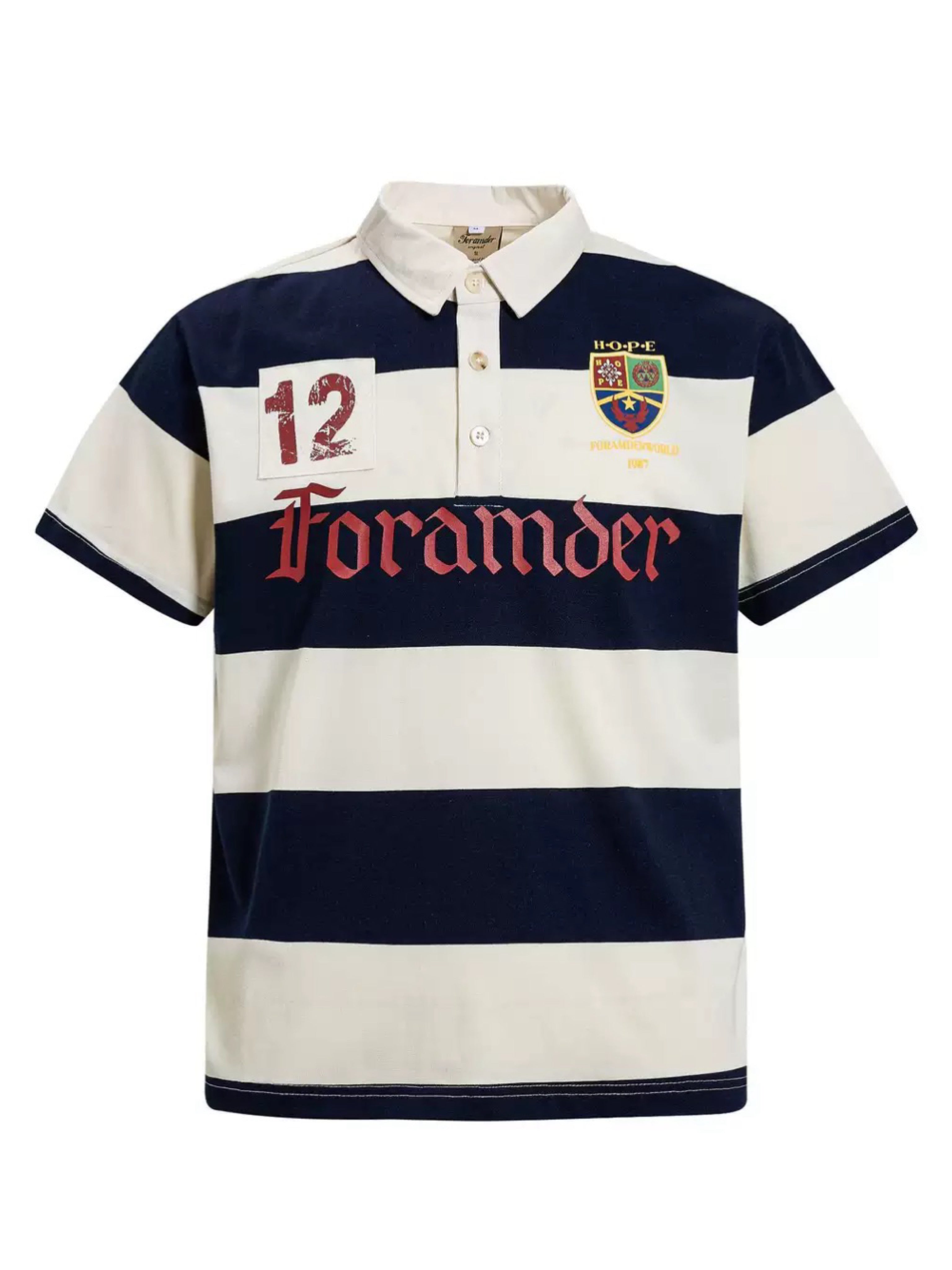 OREETA 12 FORAMDER STRIPED POLO