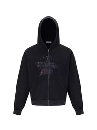 TTC BLACK FADED GRAPHIC ZIP HOODIE