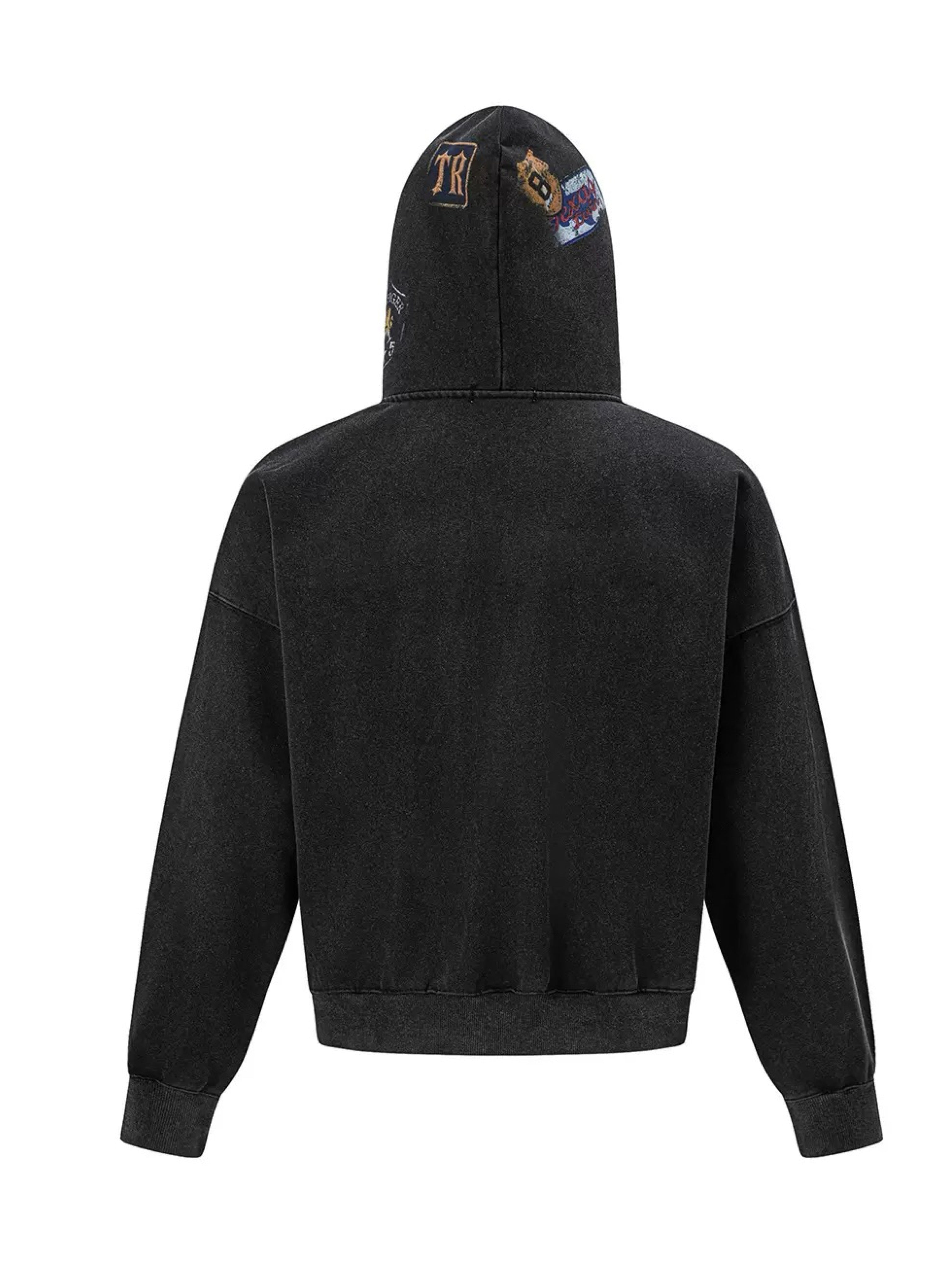 TTC BADGE PRINT ZIP HOODIE
