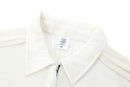 WHITE ZIPPER COLLAR SHIRT