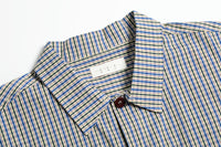 CLASSIC CHECK SHORTSLEEVE SHIRT- blue/beige