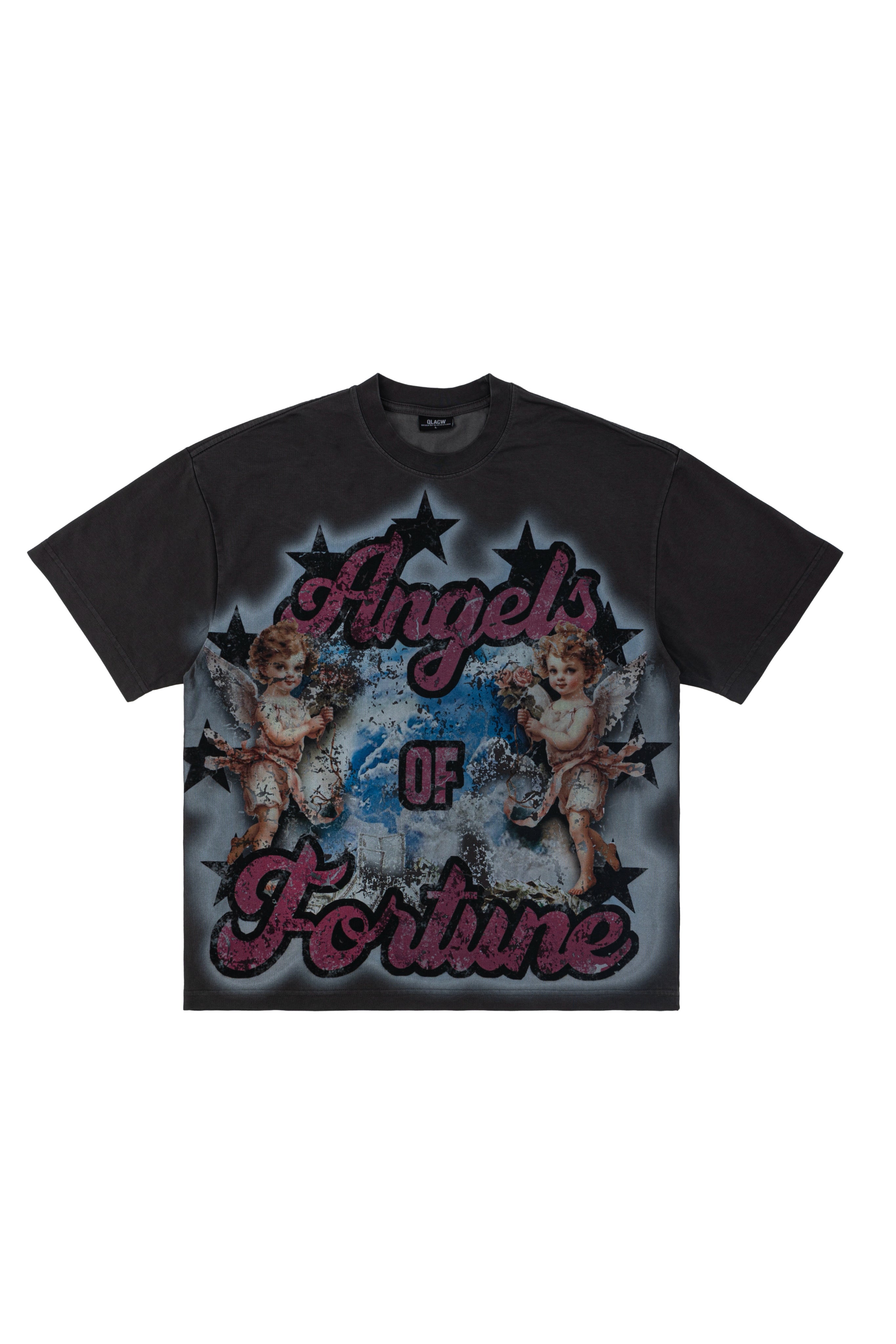 ANGELS OF FORTUNE DARK GREY TEE