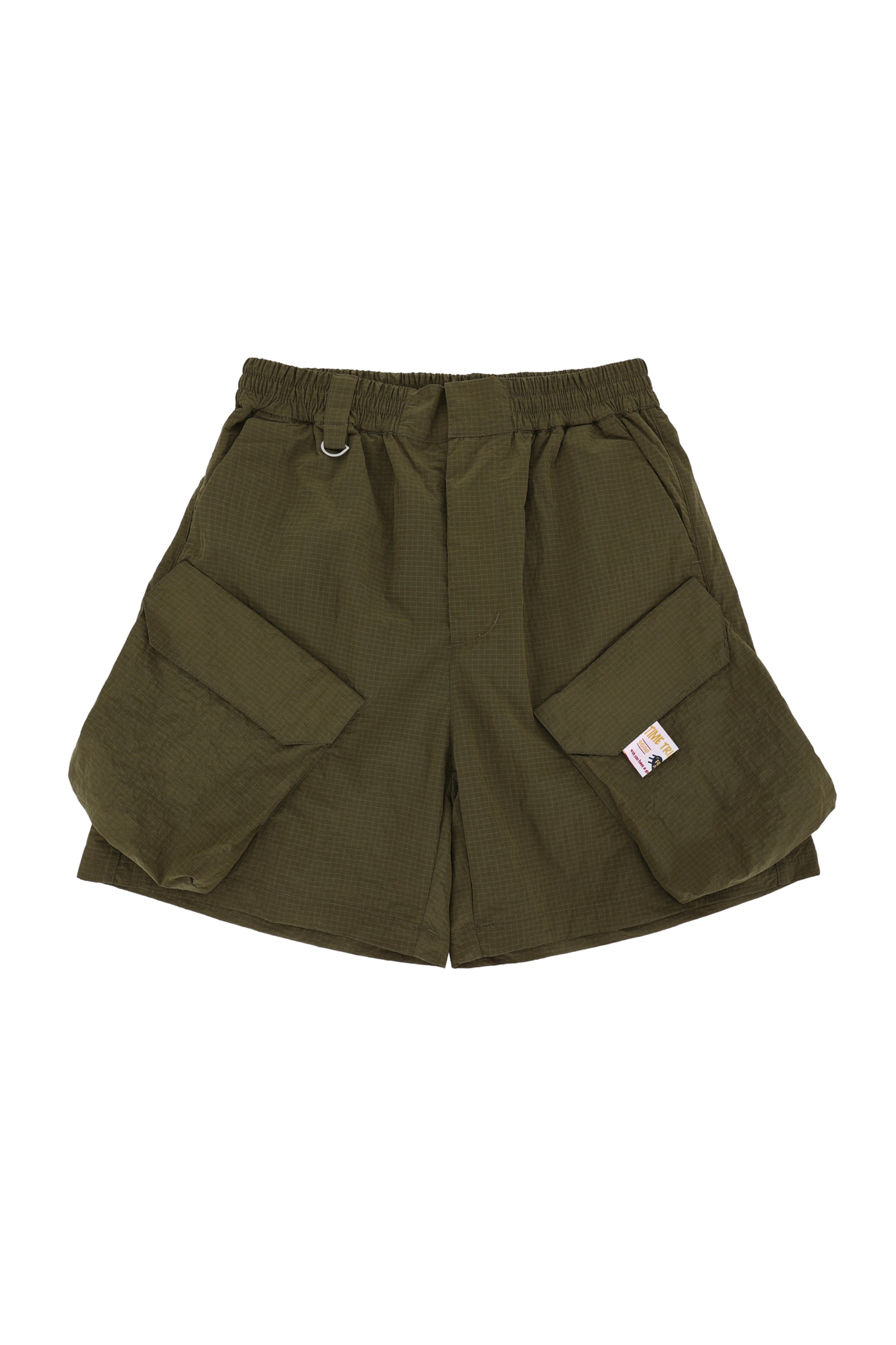 Relaxed fit nylon cargo shorts