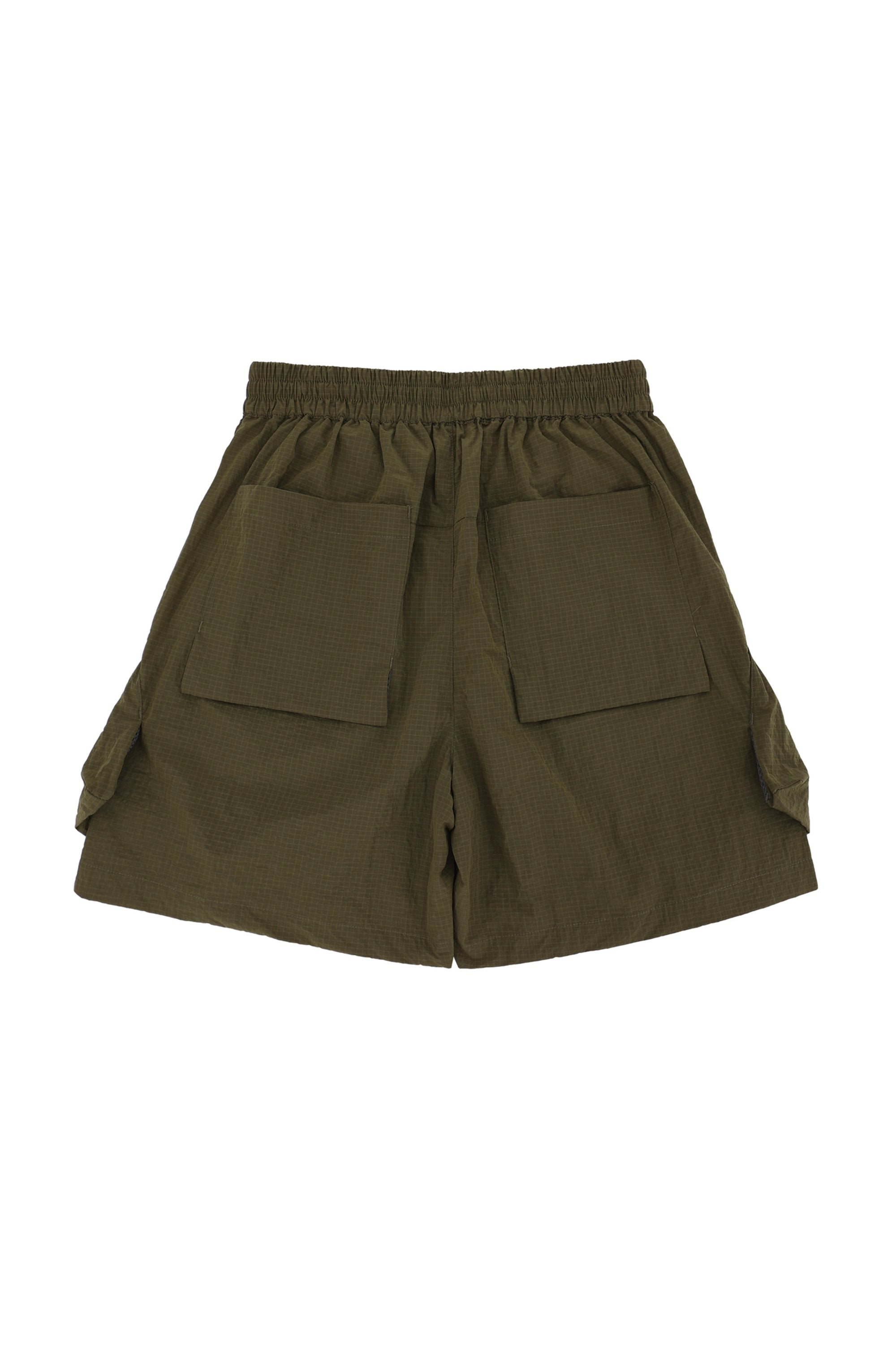 Relaxed fit nylon cargo shorts