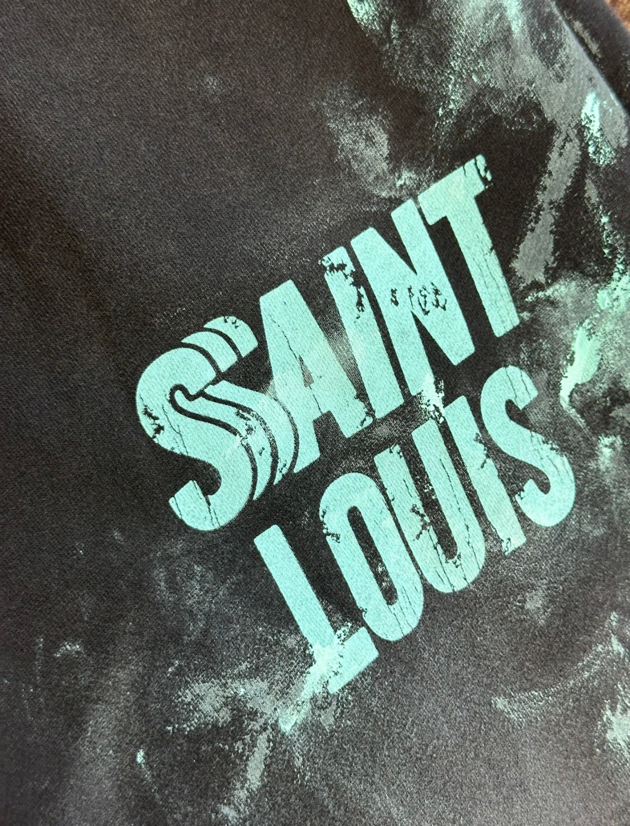 ST LOIUS SAINT VINTAGE BLUE AND BLACK PANTS