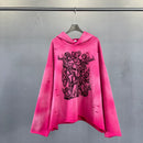CHERUB ARTWORK PINK AR TIE HOODIE
