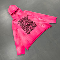 CHERUB ARTWORK PINK AR TIE HOODIE