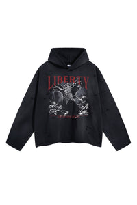 LIBERTY AR TIE MASTER BLACK HOODIE
