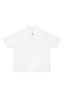 WHITE ZIPPER COLLAR SHIRT