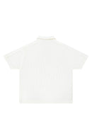 WHITE ZIPPER COLLAR SHIRT